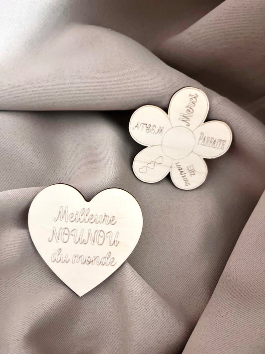 Magnet en bois personnalisé