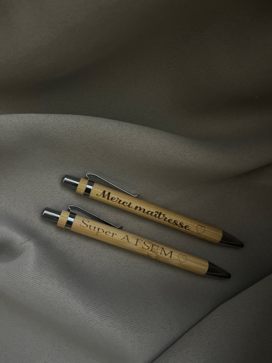 Stylo personnalisé en bambou